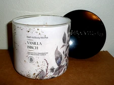 White Barn VANILLA BIRCH 3 Wick SAVE from Bath & Body Works HTF