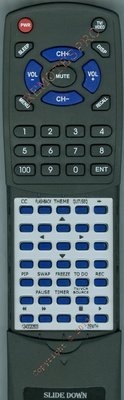 Replacement Remote for ZENITH IQ5270DT, SM3589BTB, SM2789BT, SM3547
