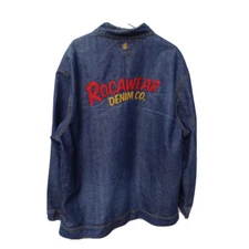 Vintage Jay-Z Rocawear Y2K Men's Size XL Denim Jean Jacket Hip Hop Chain stitch