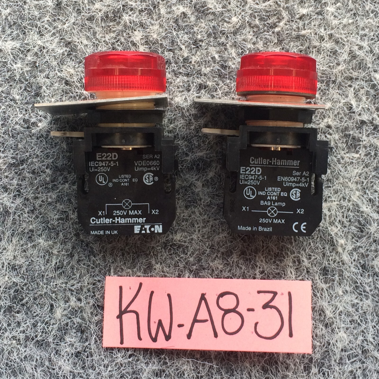 Eaton - Cutler Hammer 10250T580C53-71X E-Stop Phbutton, 40mm, 2-Pos