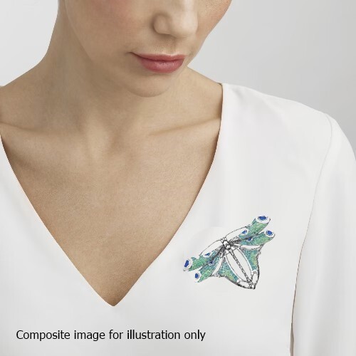 Large Silver Art Nouveau Dragonfly Brooch with 'Plique a Jour' Enamelling - Picture 6 of 7