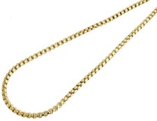 Genuine 18K Yellow Gold Filled Tarnish-Resist 2mm Round Box Chain Necklace J5KY