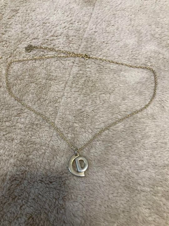 Collana Christian Dior logo CD vintage oro donna