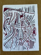 Original Abstract Sketch Graffiti Modern Art Expressionist Streetsyle Drawing