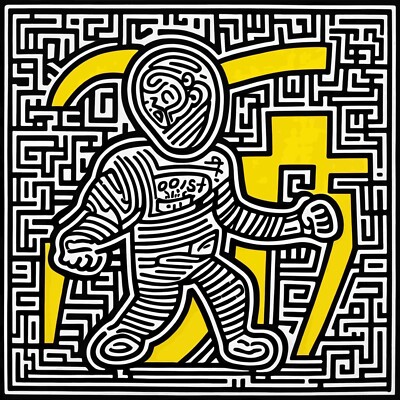 Hipster 01 Powerplay Liebe 70x70 cm Leinwandbilder/Edding/Graffiti/80er Pop Art