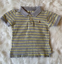 Baby GAP Grey and Yellow Stripe Polo Shirt Size 18-24 Months