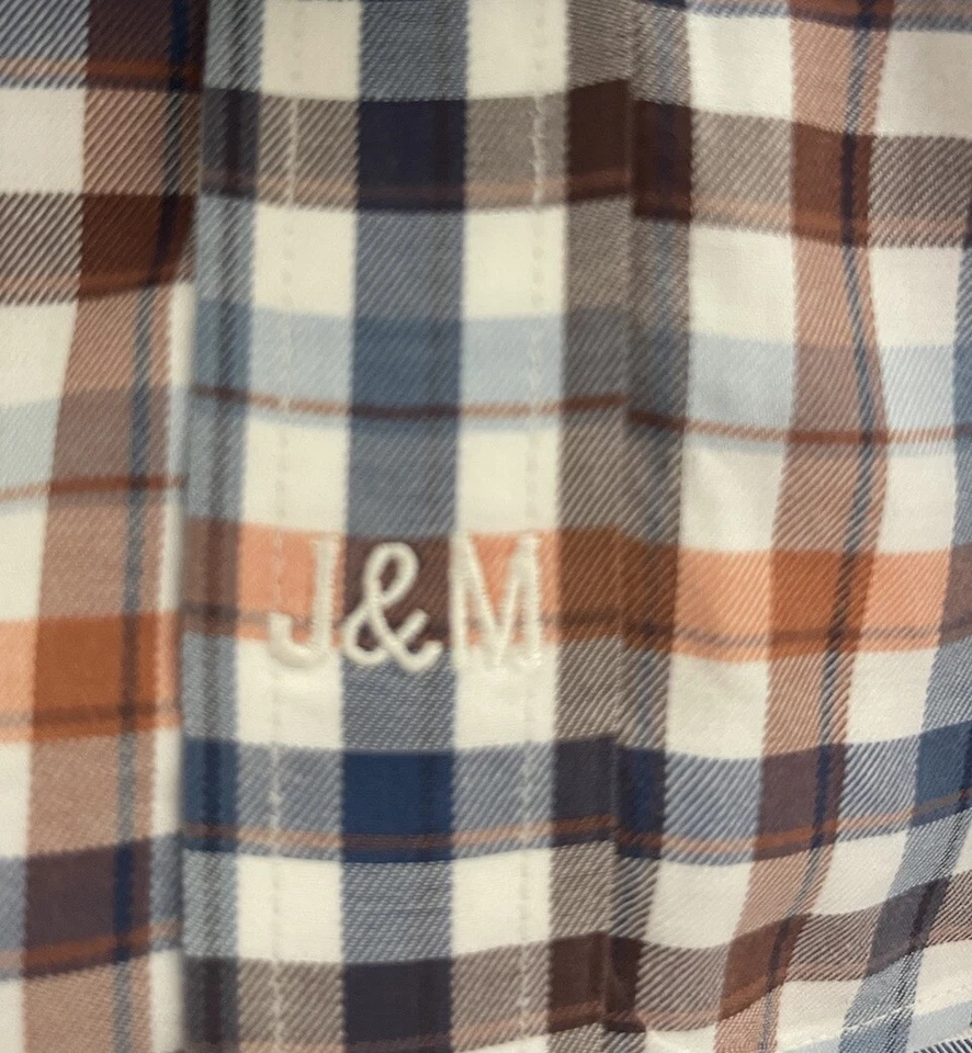 Johnston and Murphy Hombre Camisa de Vestir Abotonada 100% Algodón Talla 2 X Foto 4 de 4