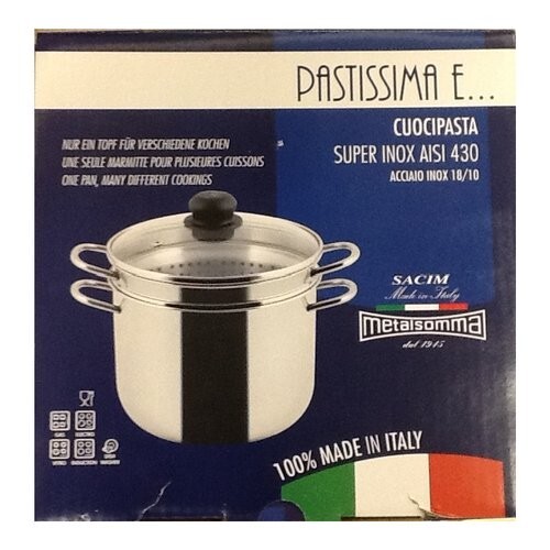 Scolapasta Metalsomma 311/22 In Acciaio Inox AISI 304 - Diametro 22 Cm