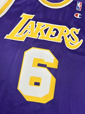 Vintage Los Angeles Lakers Eddie Jones #6 Size 44 Large Champion