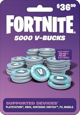 Fortnite V-bucks Gift Card (redeem at Fortnite.com/vbuckscard) Epic Games $36.99