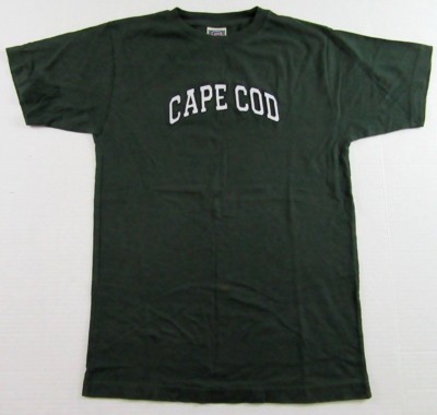 CAPE COD Embroidered & Sewn Spellout Vacation Souvenir T Shirt Size M