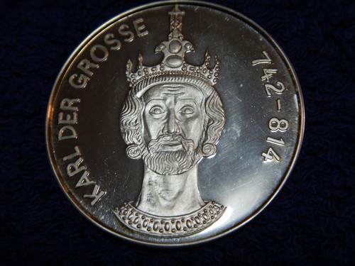 Silbermedaille - Karl der Große - 925 Silber - Polierte Platte | eBay.de