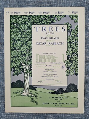 Trees by Joyce Kilmer, Oscar Rasbach. Easy Piano