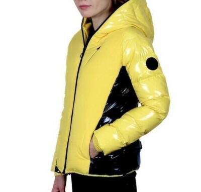 NWT $350 BODY GLOVE WOMEN'S  HOODED DOWN PARKA COAT In DANDELION M Yellow