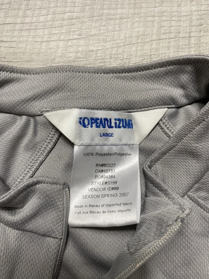 Camisa gris de ciclismo grande de manga corta para hombre Iq Pear Izumi Foto 2 de 4