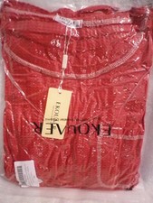 Ekouaer Women's 2XL Pajama Set 2 Piece Long Sleeve Top Pants Red Lounge PJs