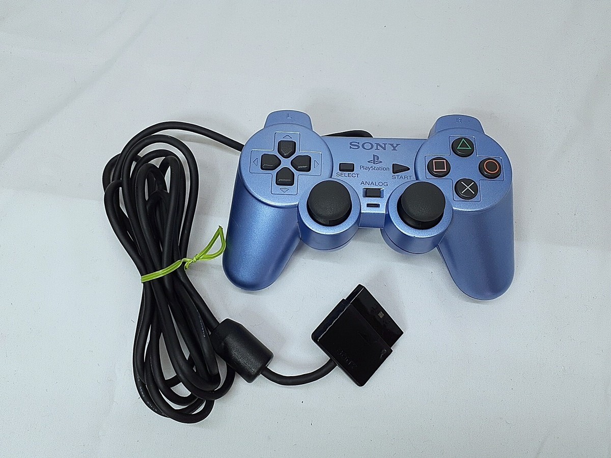 PS2 Aqua Blue Console Controller set Playstation2 NTSC-J