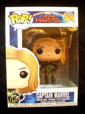 Marvel Captain Marvel Neon Suit Bobblehead Wackelkopf Nr. 516 von Funko Pop !
