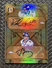 ED MCCAFFREY ROD SMITH 2018 Panini Gold Standard Dual Auto /25 Denver Broncos SP