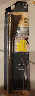 L'OREAL Flash CAT EYE Infallible Liquid Eyeliner + Wing Stencil BROWN 225 Sealed