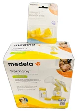Medela Harmony Manual Breast Pump & 1 Extra Set of Valves & Membranes  BPA Free