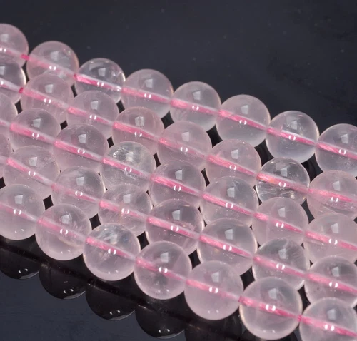 10 MM ROSA MOSAMBIK ROSENQUARZ EDELSTEIN KLASSE A RUND LOSE PERLEN 7,5 ZOLL - Bild 4 von 4