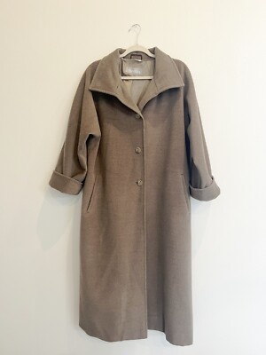 max mara lana wool coat biege sz 10