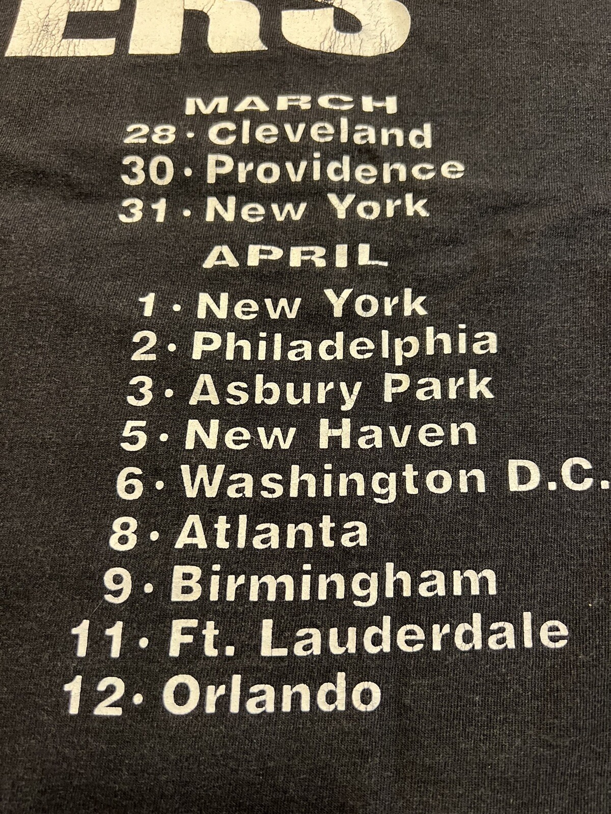 RAMONES VERY RARE VINTAGE T-SHIRT 1994 AMERICAN TOUR BLACK EXTRA LARGE image 6