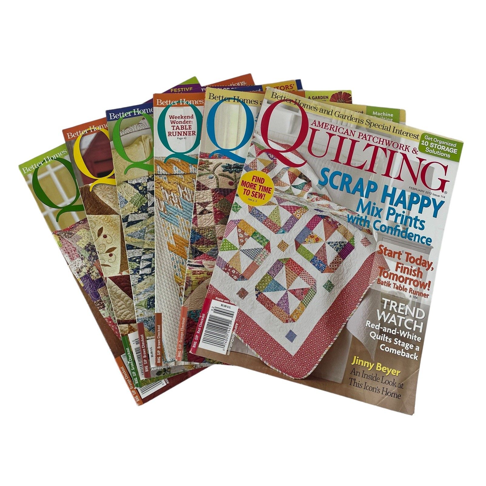 Better Homes Gardens American Patchwork Quilting 2012 Full Year Magazine Collection  