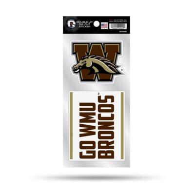 Western Michigan Broncos Double Up Die Cut Decal Set