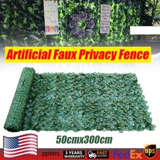 118"Artificial Faux Privacy Fence Ivy Leaf Plants Long Screen Expandable Panels