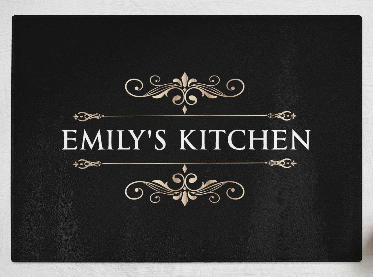 Personalised Any Name Kitchen Glass Chopping Board Item Gift 194
Opens in a new window or tab