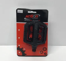 Wellgo LU-469 BMX style plastic platform bike pedals w/reflectors  9/16” NOS