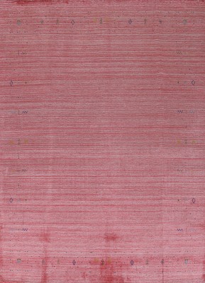 Artisan-crafted Pink Gabbeh Rug Wool Handmade Carpet 8x10 ft