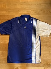 Rare Vintage Adidas Blue Soccer Jersey XL Made In USA