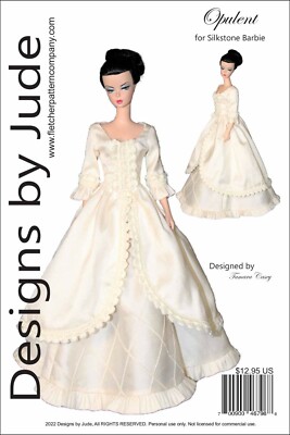 Doll Clothes Sewing Pattern for Silkstone Barbie Dolls, Opulent