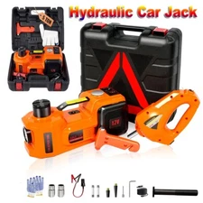 Electric Hydraulic Car Floor Jack 5 Ton 12V + Impact Wrench &Tire Inflator Pump
