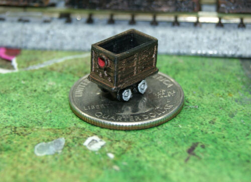 Set of 4 N Scale Mine Carts Ore Car Plastic Unpainted minecarts - Picture 4 of 4
