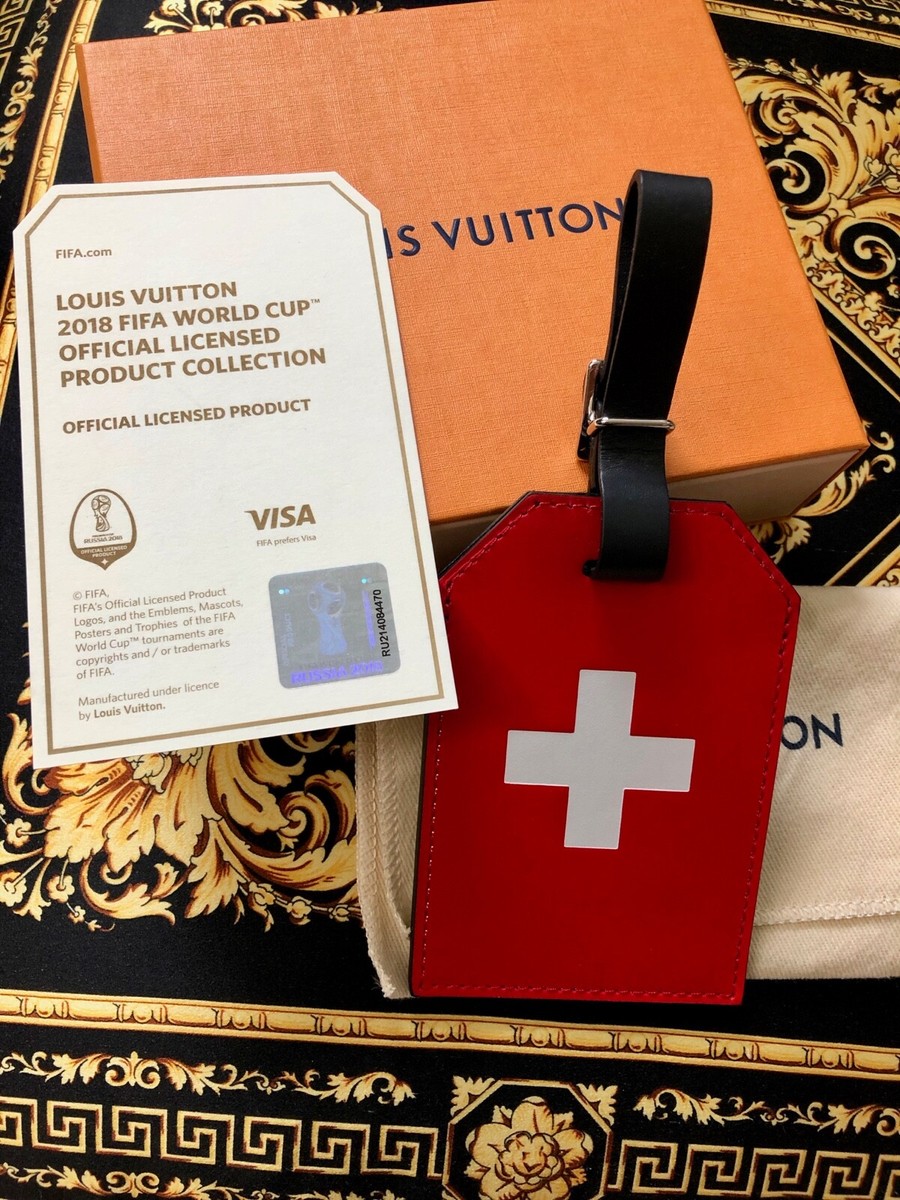 LOUIS VUITTON FIFAワールドカップ ラゲッジタグ Louis Vuitton Red 2018 Fifa World Cup Luggage Tag ○ Labellov