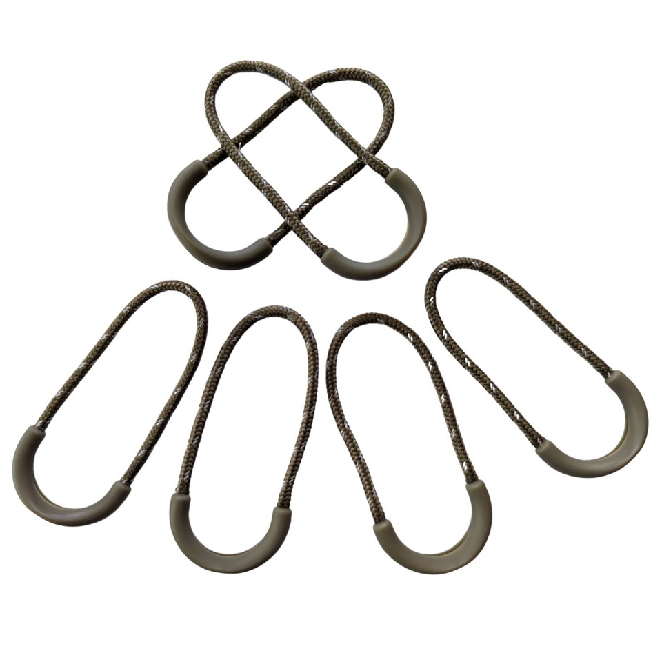 Reißverschluss Zugschnur Reflektierend - 10 Stück Set In Rot