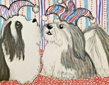 Havanese Jesters 8 x 10 Dog Art Giclee Print ...