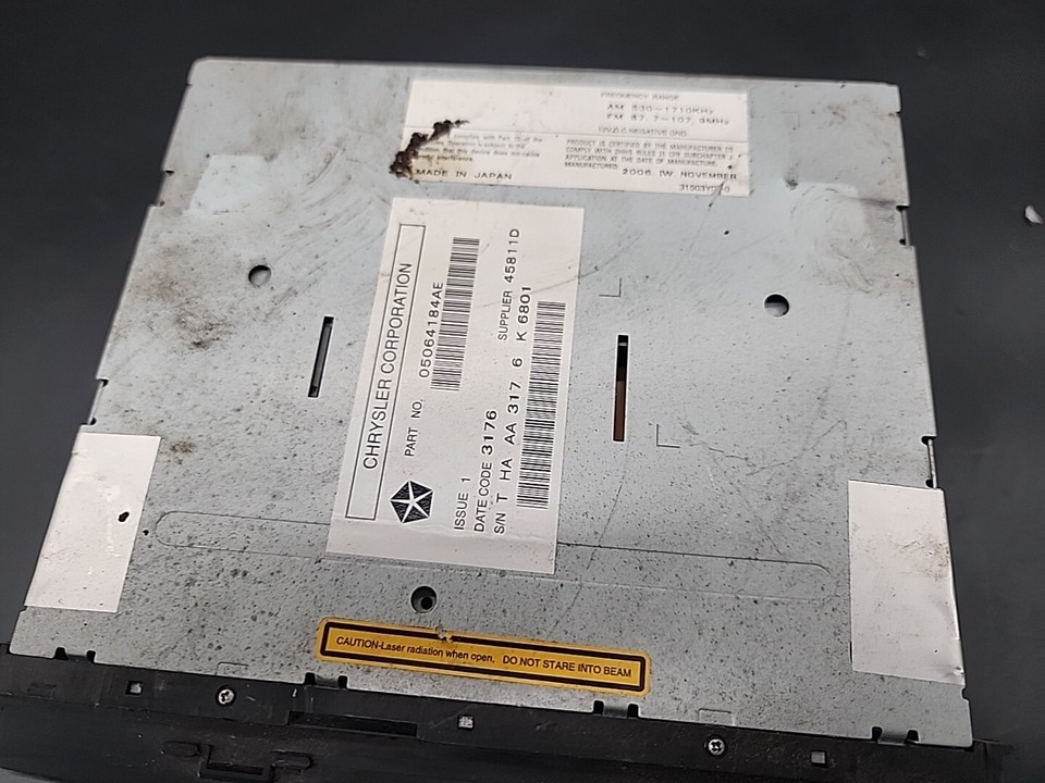 2005 2007 Jeep Dodge Chrysler Screen Display CD Player Satellite Radio