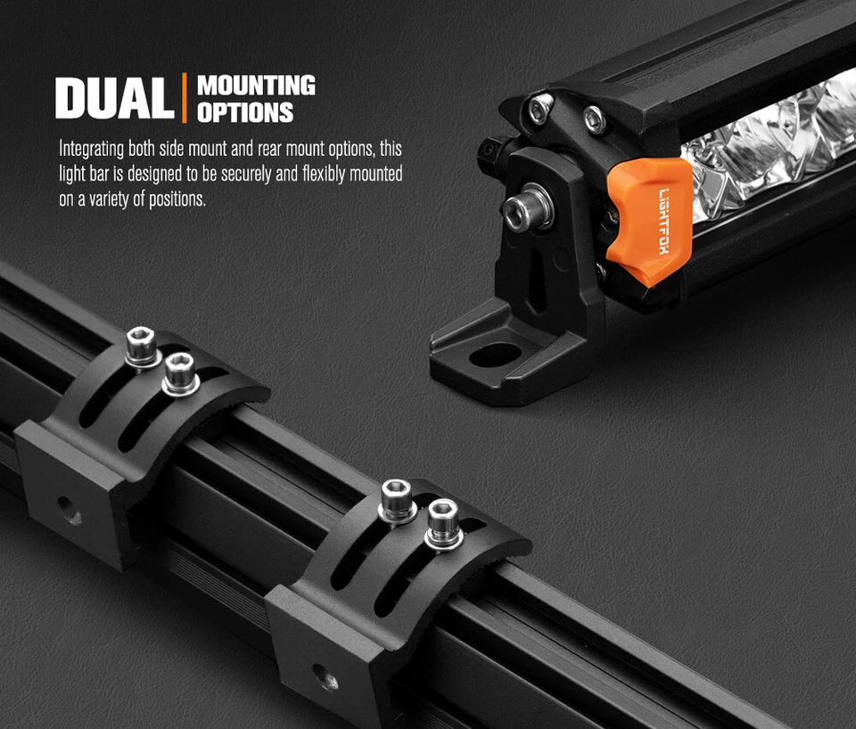 Lightfox 8" 14" 20" 28" 40" Osram LED Light Bar Single Row Flood Beam Offroad - image 4 of 4