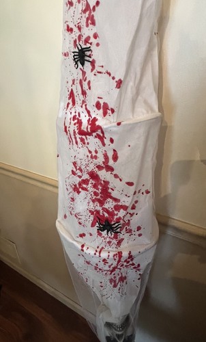 4.9 Ft Tall Hanging Corpse Red Light Up Eyes Screaming/Rattling Sound New - Picture 4 of 7