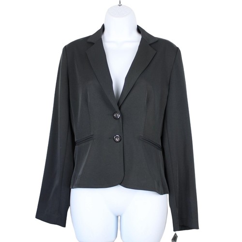 Tracy Evans Blazer Women's Black form fitted two button Size 3(NWT)