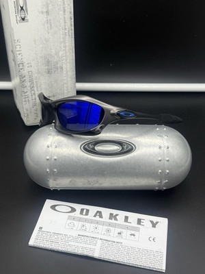 NEW* Vintage Oakley Splice Sunglasses Metal Frame Polarized Blue Iridium Lens