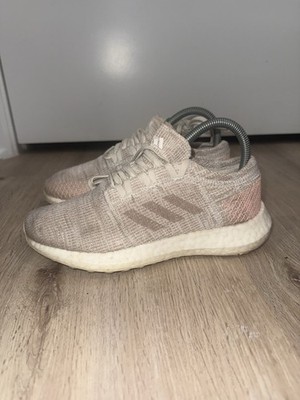 Adidas Pureboost GO B42328 White Pink Running Shoes Sneakers Size 4 GS / 5.5 W