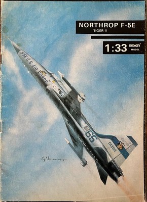Design card model kit of the Northrup F-5E Tiger II