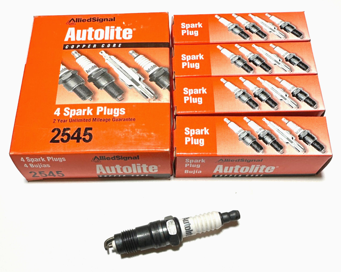 Set of 4 NOS Autolite Spark Plugs 2545 Made in USA