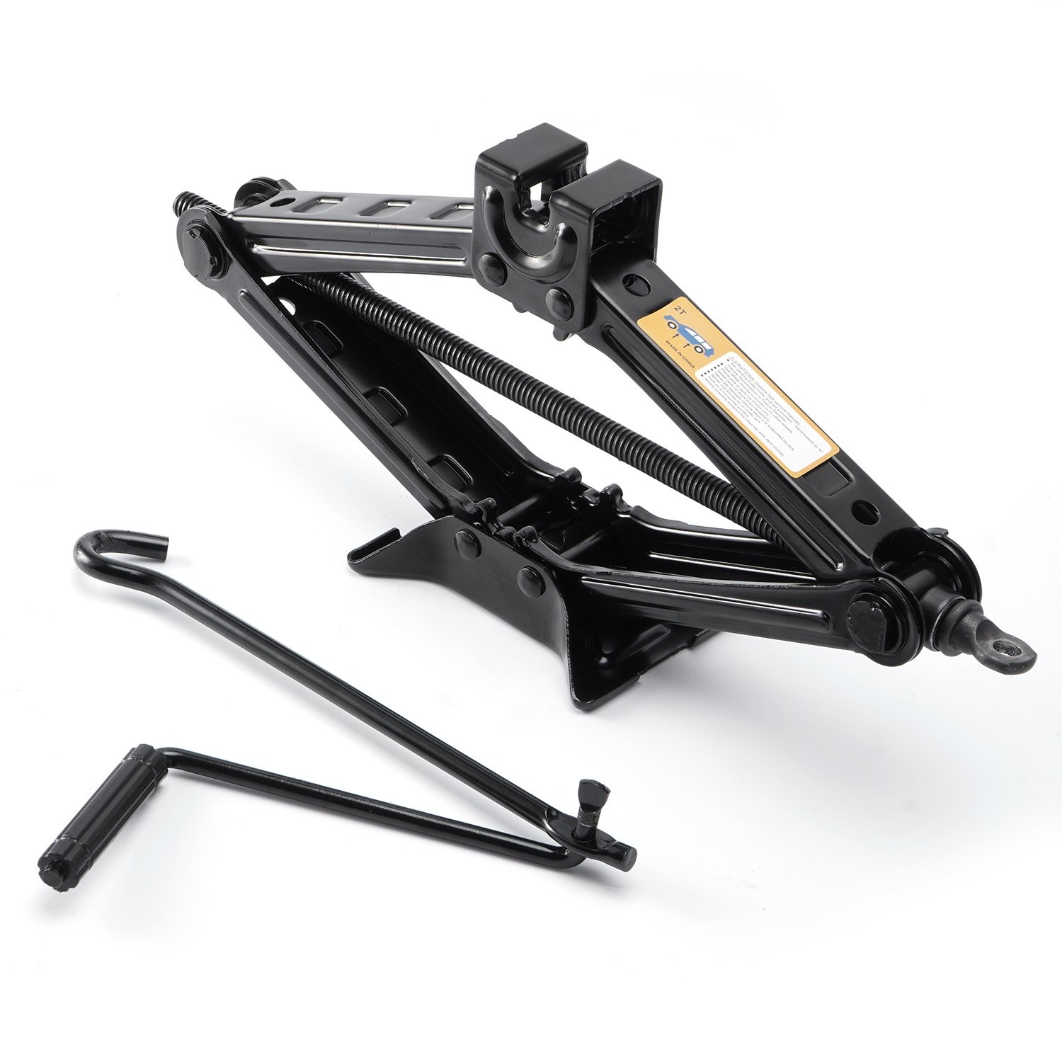 Black 2 Ton Steel Scissor Jack +Handle For Car Van Auto Garage Tire Change Mount thumbnail 9